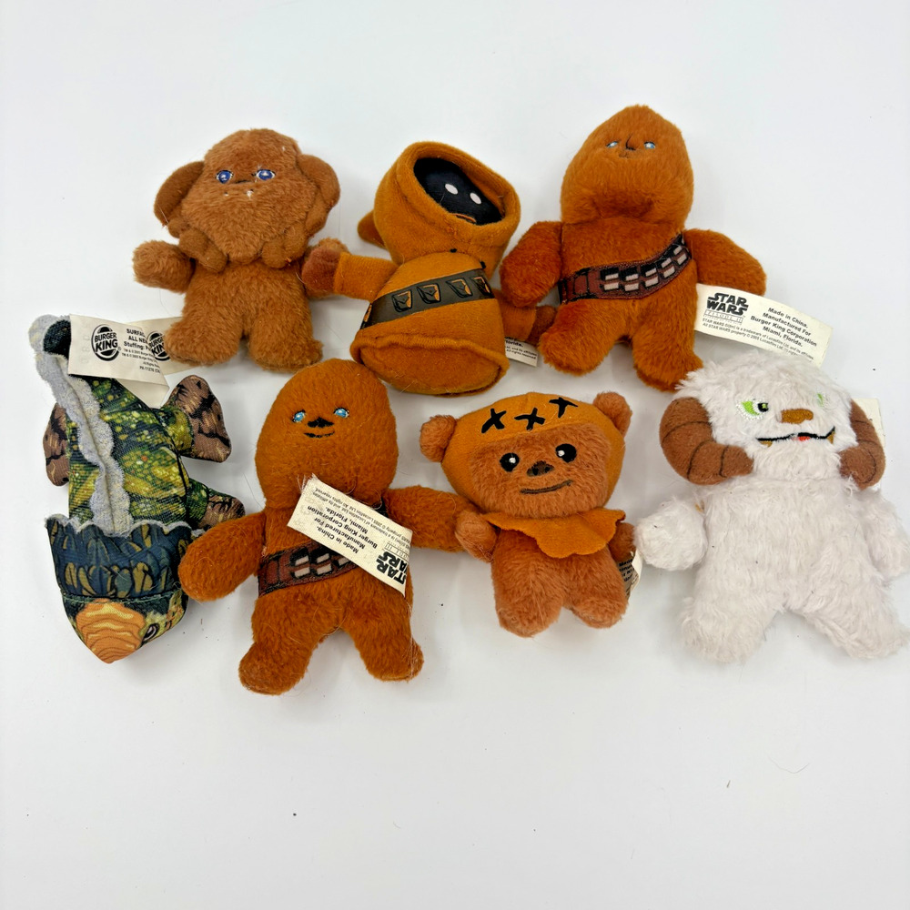 Star Wars Episode III Burger King Plush Toy Lot Of 7 2005 Characters